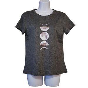 Shein Moon Phase Graphic Tee - Women's Size M - Gray